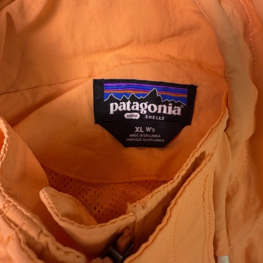Patagonia Orange Hooded Windbreaker Jacket - Picture 5 of 8
